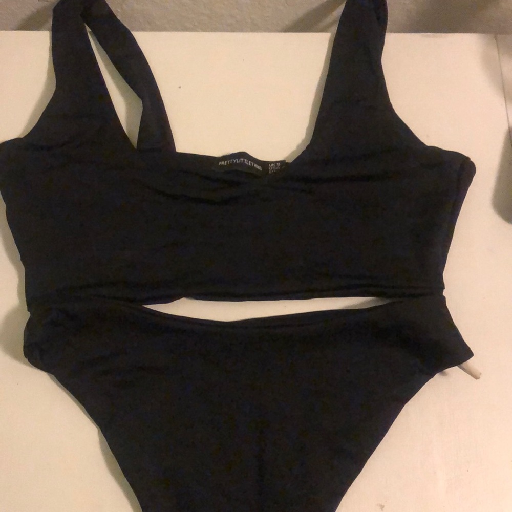 Black high waisted bikini